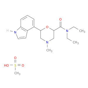 N,N-DIETHYL-6-(1H-INDOL-4-YL)-4-METHYL-2-MORPHOLINE CARBOXAMIDE MESYLATE