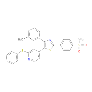 4-(3-METHYLPHENYL)-2-(4-METHYLSULFONYLPHENYL)-5-(2-PHENYLTHIO-4-PYRIDYL)-1,3-THIAZOLE