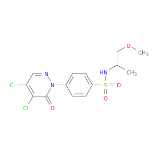 4-(4,5-Dichloro-6-oxo-1,6-dihydropyridazin-1-yl)-N-(1-methoxypropan-2-yl)benzene-1-sulfonamide