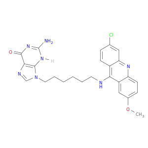 6H-Purin-6-one,2-amino-9-[6-[(6-chloro-2-methoxy-9-acridinyl)amino]hexyl]-1,9-dihydro-