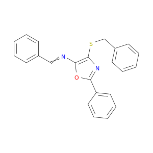 N-(4-BENZYLSULFANYL-2-PHENYL-1,3-OXAZOL-5-YL)-1-PHENYL-METHANIMINE