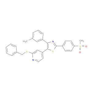 5-(2-BENZYLTHIO-4-PYRIDYL)-4-(3-METHYLPHENYL)-2-(4-METHYLSULFONYLPHENYL)-1,3-THIAZOLE