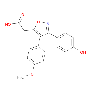 5-Isoxazoleacetic acid, 3-(4-hydroxyphenyl)-4-(4-methoxyphenyl)-
