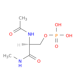 Propanamide, 2-(acetylamino)-N-methyl-3-(phosphonooxy)-, (S)-