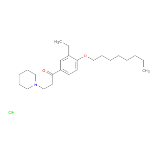 1-Propanone,1-[3-ethyl-4-(octyloxy)phenyl]-3-(1-piperidinyl)-, hydrochloride (1:1)