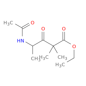 Pentanoic acid, 4-(acetylamino)-2,2-dimethyl-3-oxo-, ethyl ester