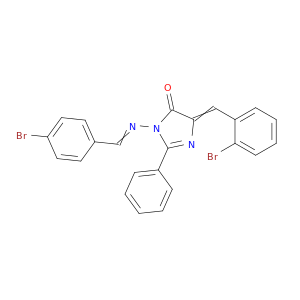 (5Z)-5-[(2-BROMOPHENYL)METHYLIDENE]-3-[(4-BROMOPHENYL)METHYLIDENEAMINO ]-2-PHENYL-IMIDAZOL-4-ONE
