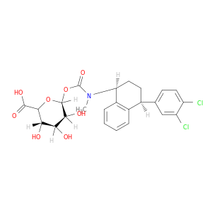 (2S,3S,4S,5R,6S)-6-((((1S,4S)-4-(3,4-Dichlorophenyl)-1,2,3,4-tetrahydronaphthalen-1-yl)(methyl)carbamoyl)oxy)-3,4,5-trihydroxytetrahydro-2H-pyran-2-carboxylic acid