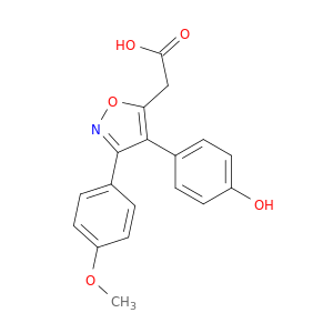 5-Isoxazoleacetic acid, 4-(4-hydroxyphenyl)-3-(4-methoxyphenyl)-