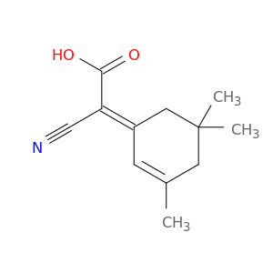 Acetic acid, cyano(3,5,5-trimethyl-2-cyclohexen-1-ylidene)-, (E)-