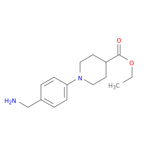4-Piperidinecarboxylicacid, 1-[4-(aminomethyl)phenyl]-, ethyl ester