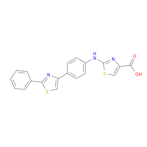 4-Thiazolecarboxylic acid, 2-[[4-(2-phenyl-4-thiazolyl)phenyl]amino]-