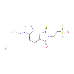 3-噻唑烷乙酰磺酸,5-[2-(1-乙基-2-吡咯烷基亚乙烯)乙基乙烯]-4-氧代-2-硫代-,钾盐(1：1)