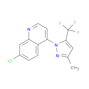 Quinoline, 7-chloro-4-[3-methyl-5-(trifluoromethyl)-1H-pyrazol-1-yl]-