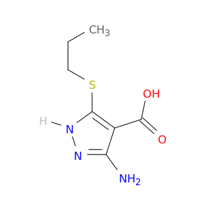 1H-Pyrazole-4-carboxylicacid, 3-amino-5-(propylthio)-
