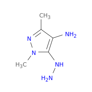 1H-Pyrazol-4-amine, 5-hydrazino-1,3-dimethyl-