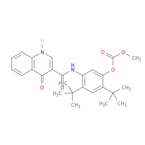 N-[5-(甲氧基羰氧基)-2,4-二(叔丁基)苯基]-4-氧代-1H-喹啉-3-甲酰胺