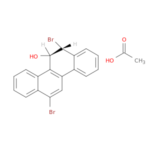 5-Chrysenol, 6,12-dibromo-5,6-dihydro-, acetate, trans-