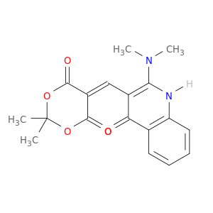 2,2-DIMETHYL-5-((2-(DIMETHYLAMINO)-1,4-DIHYDRO-4-OXO-3-QUINOLINYL)METHYLENE)-1,3-DIOXANE-4,6-DIONE