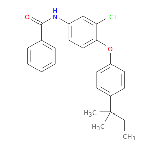 Benzamide, N-[3-chloro-4-[4-(1,1-dimethylpropyl)phenoxy]phenyl]-
