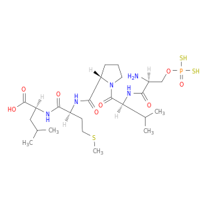 L-Leucine, O-(dimercaptophosphinyl)-L-seryl-L-valyl-L-prolyl-L-methionyl-
