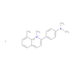 Quinolinium,2-[4-(dimethylamino)phenyl]-1,8-dimethyl-, iodide (1:1)