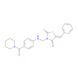 4-Thiazolidinone,5-(phenylmethylene)-3-[[[4-(1-piperidinylcarbonyl)phenyl]amino]methyl]-2-thioxo-
