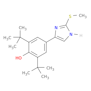 Phenol, 2,6-bis(1,1-dimethylethyl)-4-[2-(methylthio)-1H-imidazol-4-yl]-