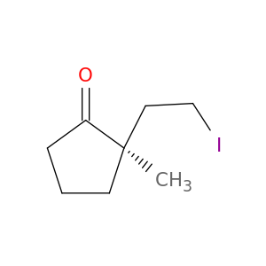 Cyclopentanone, 2-(2-iodoethyl)-2-methyl-, (2R)-