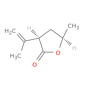 2(3H)-Furanone, dihydro-5-methyl-3-(1-methylethenyl)-, cis-
