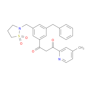 1,3-Propanedione,1-[3-[(1,1-dioxido-2-isothiazolidinyl)methyl]-5-(phenylmethyl)phenyl]-3-(4-methyl-2-pyridinyl)-