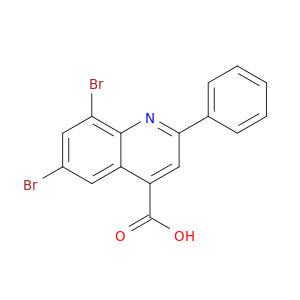 4-QUINOLINECARBOXYLIC ACID, 6,8-DIBROMO-2-PHENYL-