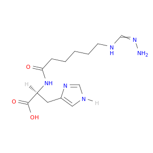 L-Histidine, N-[6-[(aminoiminomethyl)amino]-1-oxohexyl]-