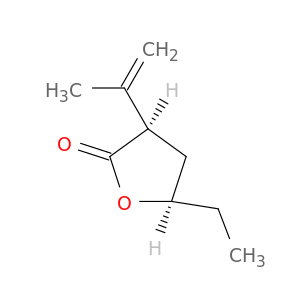 2(3H)-Furanone, 5-ethyldihydro-3-(1-methylethenyl)-, cis-