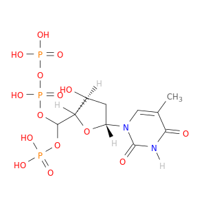 5'-Thymidylic acid, a-[[hydroxy(phosphonooxy)phosphinyl]oxy]-(9CI)