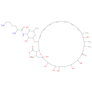 Amphotericin B,N-(2,6-diamino-1-oxohexyl)-, methyl ester, [3'(R)]- (9CI)