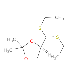 1,3-Dioxolane, 4-[bis(ethylthio)methyl]-2,2-dimethyl-, (R)-
