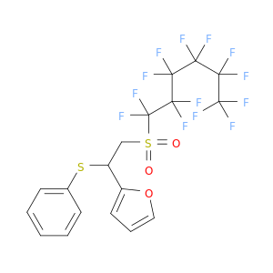 Furan, 2-[1-(phenylthio)-2-[(tridecafluorohexyl)sulfonyl]ethyl]-