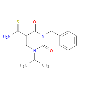 5-Pyrimidinecarbothioamide,1,2,3,4-tetrahydro-1-(1-methylethyl)-2,4-dioxo-3-(phenylmethyl)-