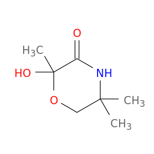 3-Morpholinone, 2-hydroxy-2,5,5-trimethyl-