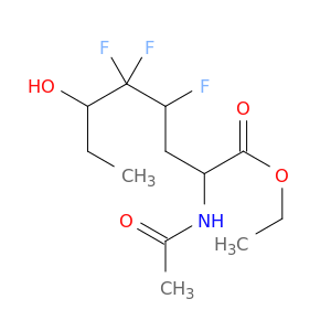 Octanoic acid, 2-(acetylamino)-4,5,5-trifluoro-6-hydroxy-, ethyl ester