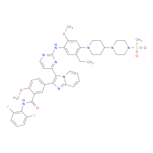 N-(2,6-二氟苯基)-5-(3-(2-((5-乙基-2-甲氧基-4-(4-(4-(甲基磺酰基)哌嗪-1-基)哌啶-1-基))苯基)氨基)嘧啶-4-基)咪唑并[1,2-a]吡啶-2-基)-2-甲氧基苯甲酰胺