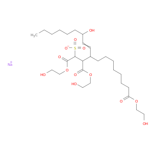 1,2,10-癸烷基羧酸,3-(3-羟基-1-NONEN-1-YL)-1-磺基,1,2,10-三(2-羟乙基)酯,钠盐(1：1)