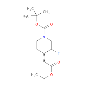 tert-Butyl 4-(2-ethoxy-2-oxoethylidene)-3-fluoropiperidine-1-carboxylate