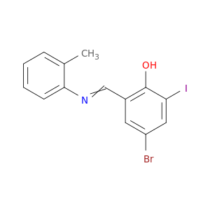 Phenol, 4-bromo-2-iodo-6-[[(2-methylphenyl)imino]methyl]-