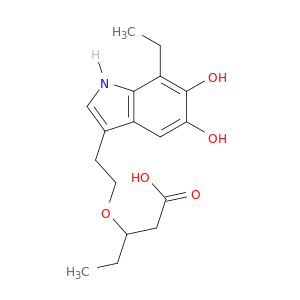 Pentanoic acid, 3-[2-(7-ethyl-5,6-dihydroxy-1H-indol-3-yl)ethoxy]-