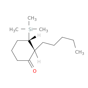 Cyclohexanone, 2-pentyl-3-(trimethylsilyl)-, cis-