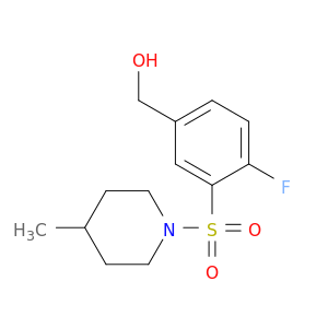 {4-fluoro-3-[(4-methylpiperidin-1-yl)sulfonyl]phenyl}methanol