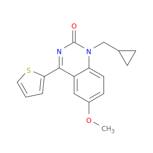 2(1H)-Quinazolinone, 1-(cyclopropylmethyl)-6-methoxy-4-(2-thienyl)-