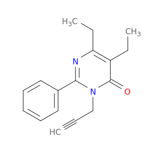 4(3H)-Pyrimidinone, 5,6-diethyl-2-phenyl-3-(2-propynyl)-